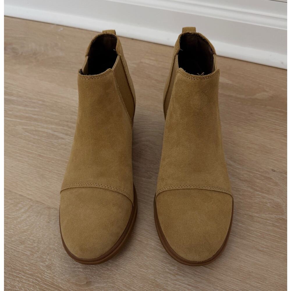 Women’s Sorel Evie II Chelsea Boot Suede Caribou Buff Size 8 - Picture 1 of 10